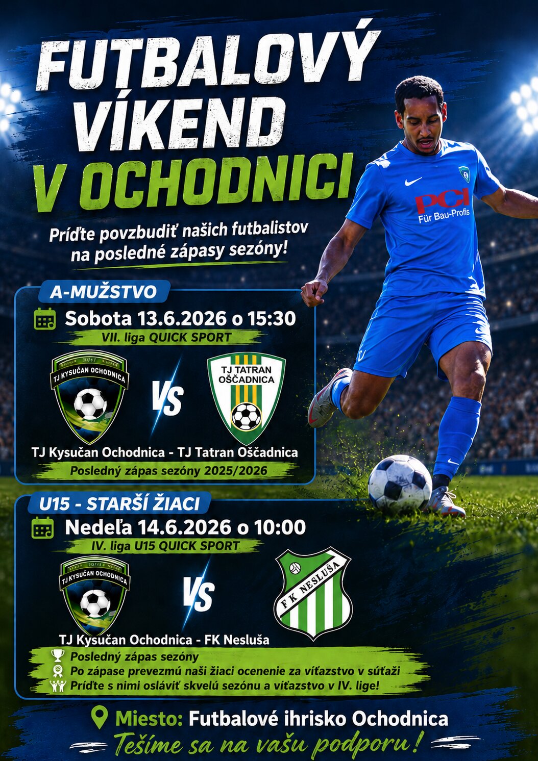 Futbalový víkend v Ochodnici uzavrie sezónu 2025/2026