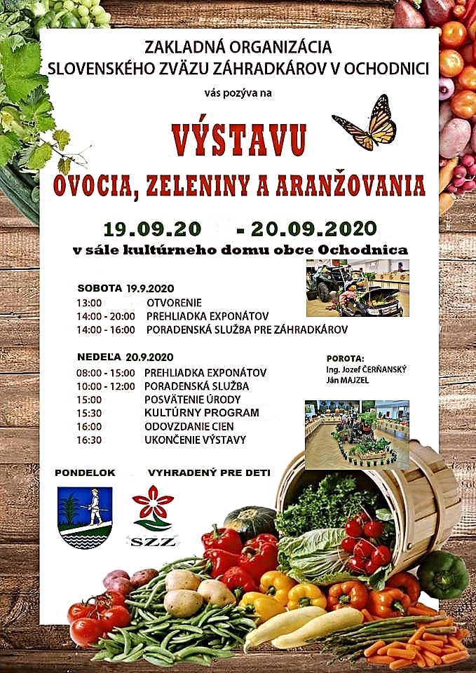 Výstava ovocia, zeleniny a aranžovania Ochodnica 2020