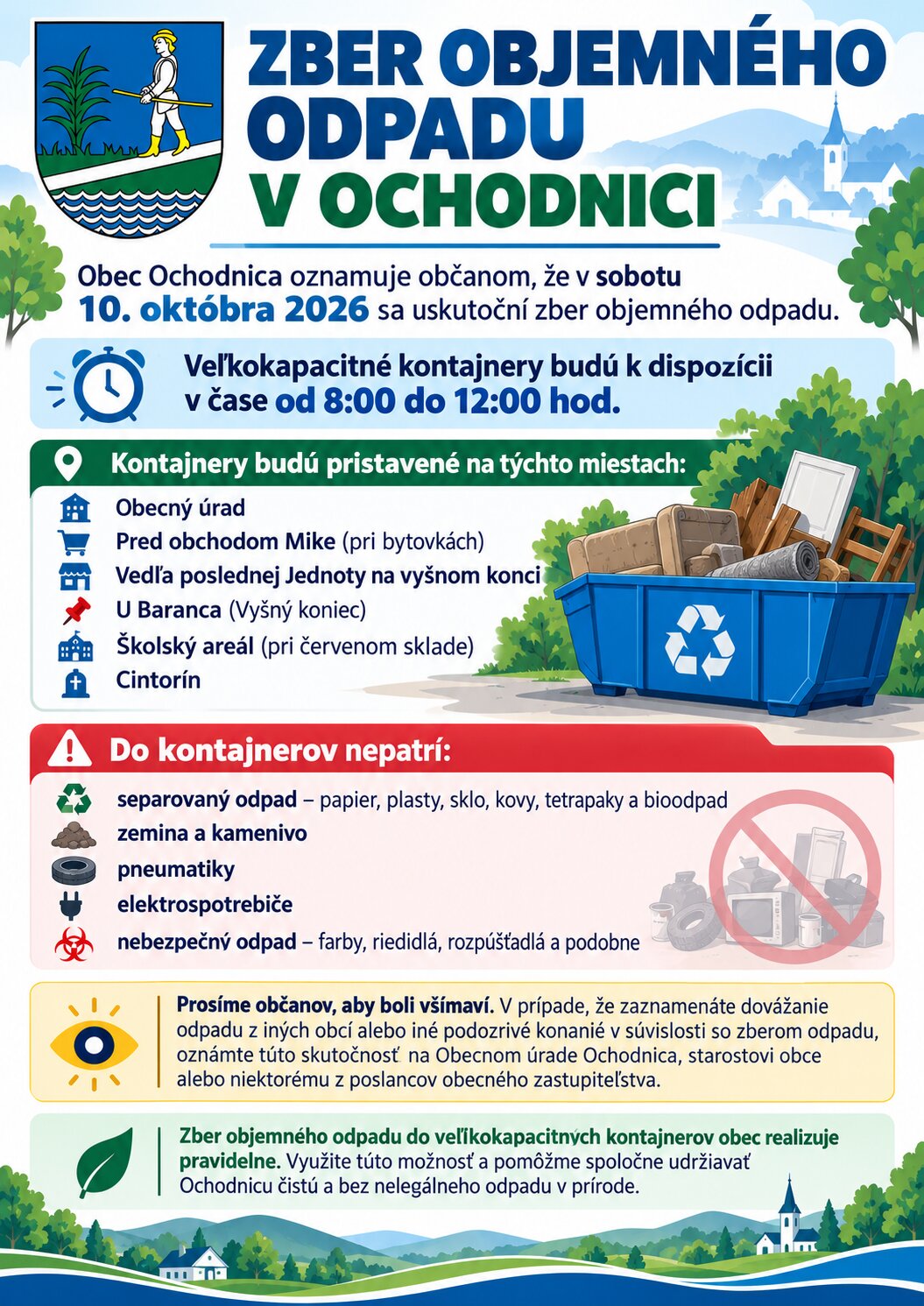 Zber objemného odpadu Ochodnica