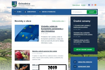 Web stránka obce v priebehu času